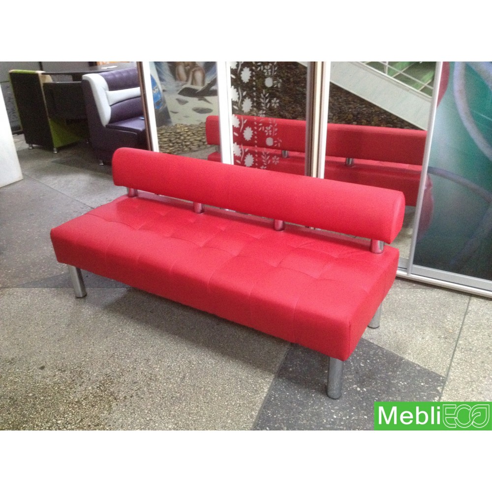 Офисный диван Стронг без подлокотников - цвет красный